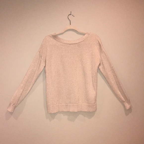 Market & Spruce Sweaters - Gold glitter sweater.